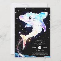 Simple Deepsea Blue Shark Birthday