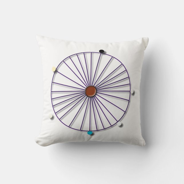 Simple Deities Throw Pillow (Front)