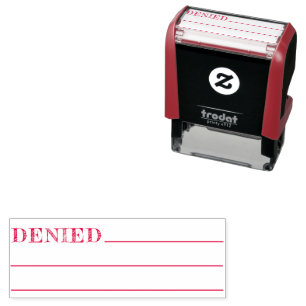 Simple Denied 3 Line Office Self-inking Stamp