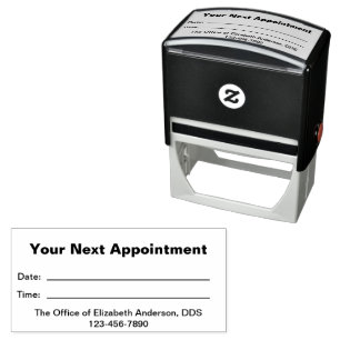 Simple Dental Office Your Next Appointment Self-inking Stamp