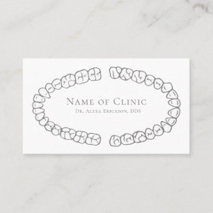 Simple Dentist Teeth Dental Appointment Reminder Card