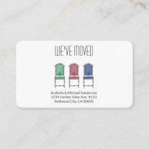 Simple déplacement Faire-part couleur minimaliste