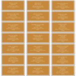 Simple Desert | Burnt Orange  Address Labels<br><div class="desc">These Simple Desert | Burn Orange address labels are exactly what you're looking for to complete your modern rustic boho wedding. Perfect for either a vintage minimalist western vibe or a retro fall bohemian feel. The minimal natural white script truly pops with this colourful autumn background. You can choose to...</div>