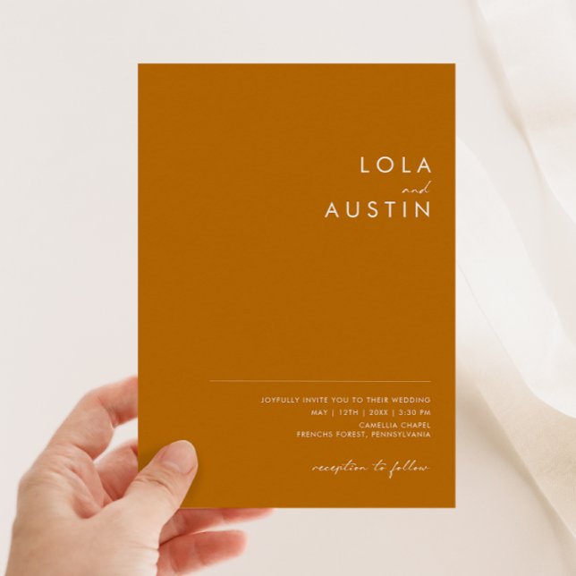 Simple Desert | Burnt Orange All In One Invitation (Creator Uploaded)