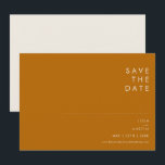 Simple Desert | Burnt Orange Horizontal  Save The Date<br><div class="desc">This Simple Desert | Burn Orange horizontal save the date is exactly what you're looking for to complete your modern rustic boho wedding. Perfect for either a vintage minimalist western vibe or a retro fall bohemian feel. The minimal natural white script truly pops with this colourful autumn background. You can...</div>