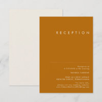 Simple Desert | Burnt Orange Wedding Reception