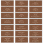 Simple Desert | Dark Cinnamon Address Labels<br><div class="desc">These Simple Desert | Dark Cinnamon address labels are exactly what you're looking for to complete your modern rustic boho wedding. Perfect for either a vintage minimalist western vibe or a retro fall bohemian feel. The minimal natural white script truly pops with this colourful autumn background. You can choose to...</div>