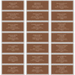 Simple Desert | Dark Cinnamon Address Labels<br><div class="desc">These Simple Desert | Dark Cinnamon address labels are exactly what you're looking for to complete your modern rustic boho wedding. Perfect for either a vintage minimalist western vibe or a retro fall bohemian feel. The minimal natural white script truly pops with this colourful autumn background. You can choose to...</div>
