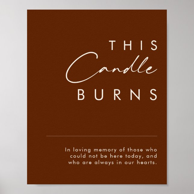 Simple Desert | Dark Cinnamon This Candle Burns Poster (Front)