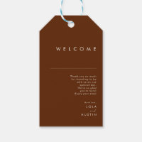 Simple Desert | Dark Cinnamon Wedding Welcome