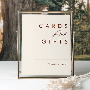 Simple Desert Natural White Cards and Gifts Sign