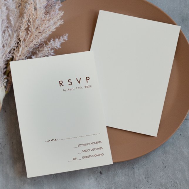 Simple Desert | Natural White RSVP Card (Creator Uploaded)