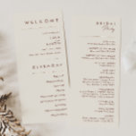 Simple Desert | Natural White Wedding Program<br><div class="desc">This Simple Desert | Natural White wedding program is exactly what you're looking for to complete your modern rustic boho wedding. Perfect for either a vintage minimalist western vibe or a retro fall bohemian feel. The minimal dark cinnamon script truly pops with this autumn background. You can choose to keep...</div>