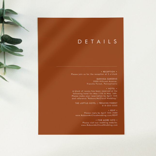 Simple Desert | Terracotta Details Enclosure Card (Creator Uploaded)