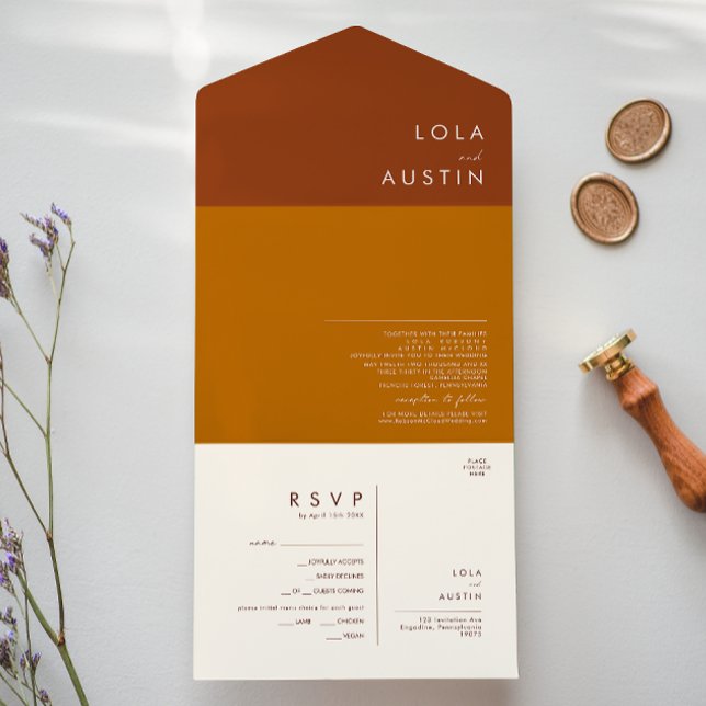 Simple Desert | Terracotta, Orange and Cinnamon Al All In One Invitation (Creator Uploaded)