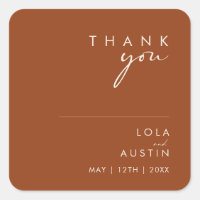 Simple Desert | Terracotta Thank You Wedding