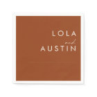 Simple Desert | Terracotta Wedding Napkins
