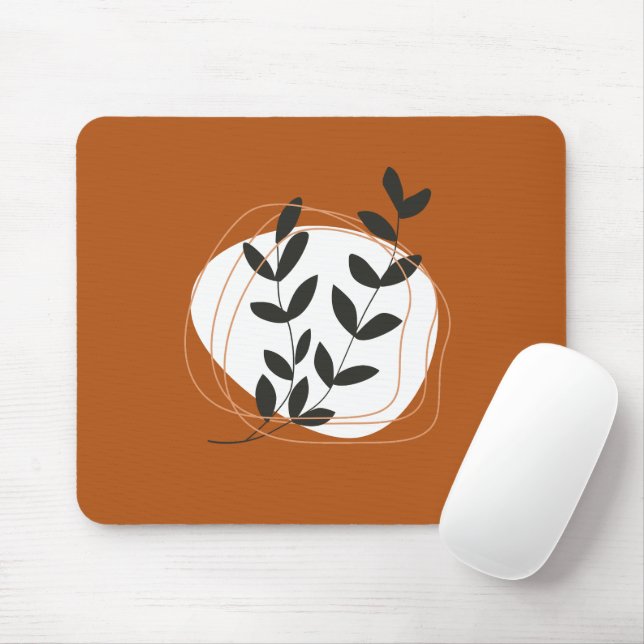 Simple design Abstract and Nature Bright green Mou Mouse Pad (With Mouse)