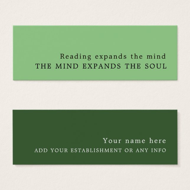 Simple Design Bookmark (Front & Back)