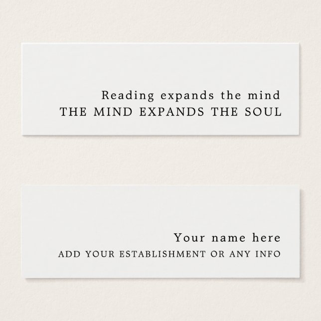 Simple Design Bookmark (Front & Back)