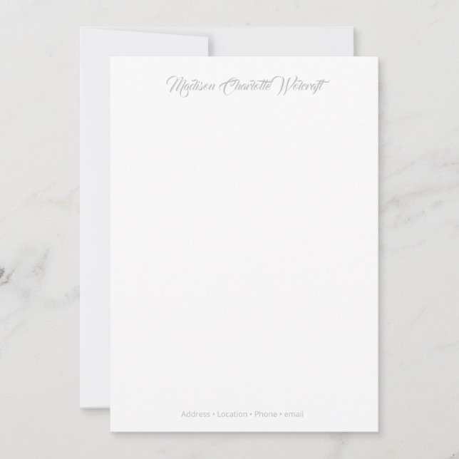 Simple Design Customized Flat Thank You Card (Front)