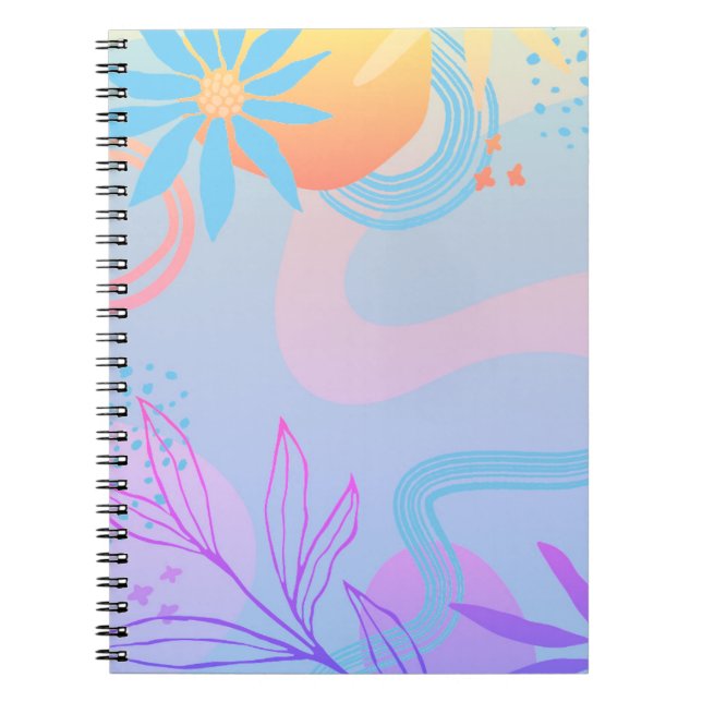 Simple design & elegant abstract Spiral Notebook (Front)