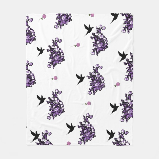 Simple Design Fleece Blanket (Front)