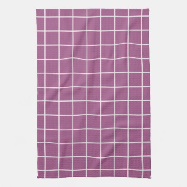 Simple design Plaid Square Pattern Kitchen Towel (Vertical)