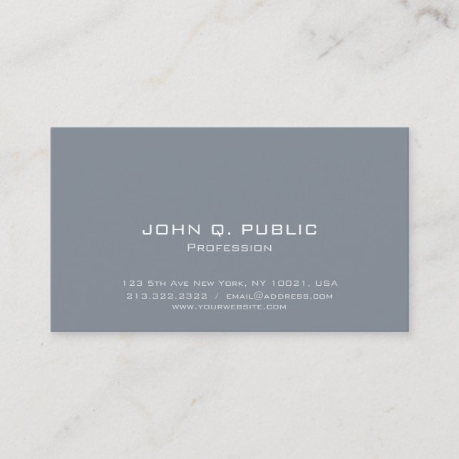 Simple Design Professional Modern Minimalistic Business Card (Front)