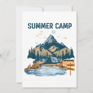 Simple Design Summer Camp Invitation