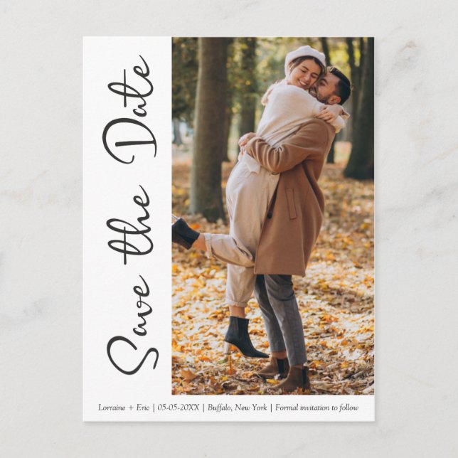 Simple Design with Rustic Touches and Picture Postcard (Front)