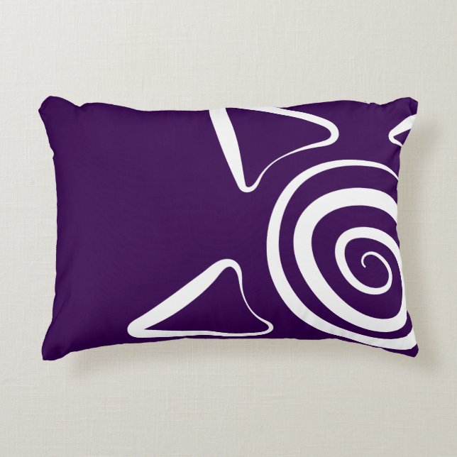 Simple Designed Purple Colour  Accent Pillow (Front)