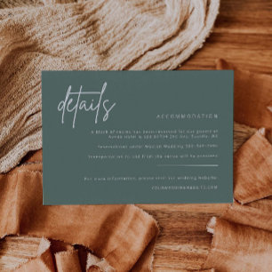 Simple Details Wedding Invitation Enclosure Card 
