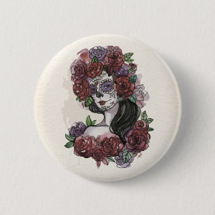 Simple Dia de los Muertos   Badge