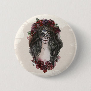 Simple Dia de los Muertos   Badge