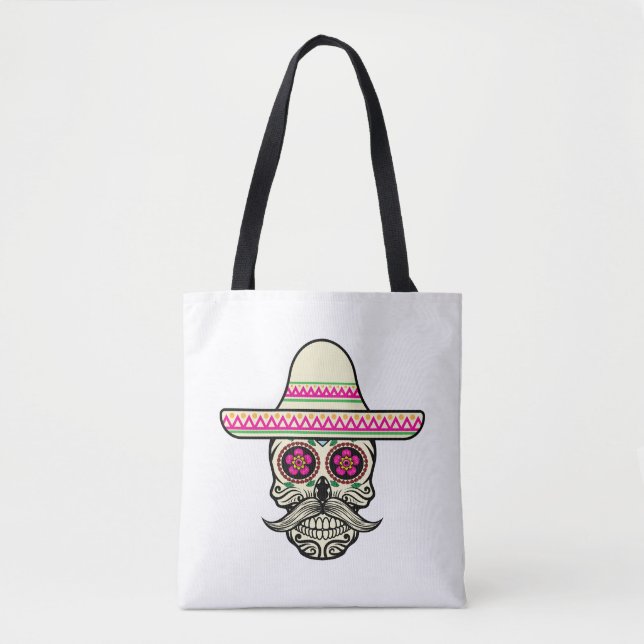 Simple Dia de Muertos Crâne avec Casquette | Sac f (Devant)