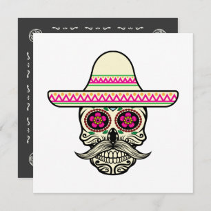 Simple Dia de Muertos crâne avec invitation Casque