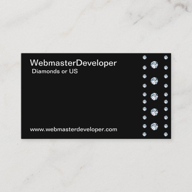 Simple Diamond Border Business Card (Front)