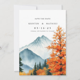 Simple Digital Mountain Save The Date