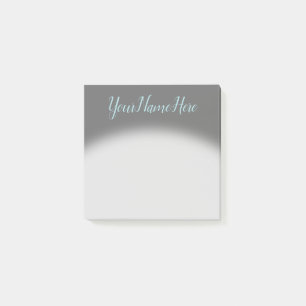 Simple Dim Grey Background and Powder Blue Name Post-it Notes