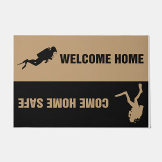 Simple Diving Doormat, Ocean Design Doormat