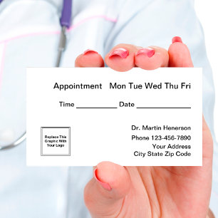 Simple Doctor Appointment Business Logo Card