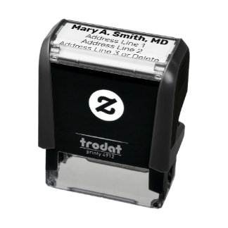 Simple Doctor's Office Name Return Address Self-inking Stamp