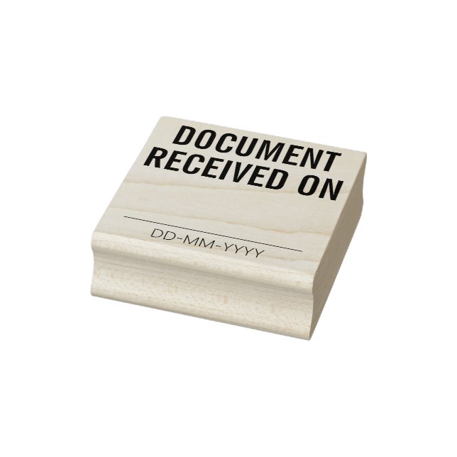 Simple "DOCUMENT RECEIVED ON" Rubber Stamp (Stamp)