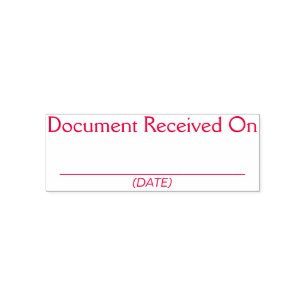 Simple "Document Received On" Rubber Stamp