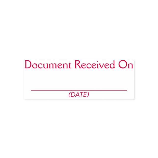 Simple "Document Received On" Rubber Stamp (Design)