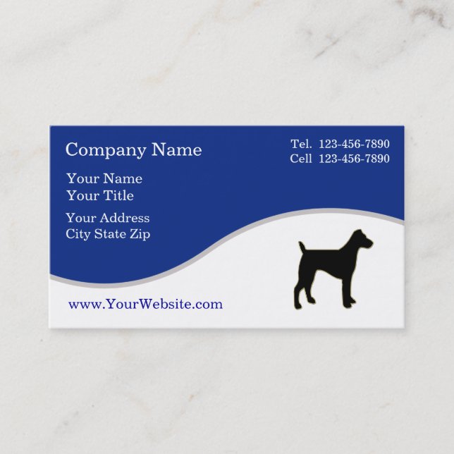 Simple Dog Business Cards (Front)