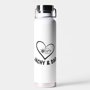 Simple Dog Dad Fist Bump Best Friend Gift Water  Bottle