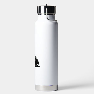 Simple Dog Motif Hunting Dog Silhouette Copy Water Bottle