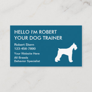 Simple Dog Training Business Cards Design